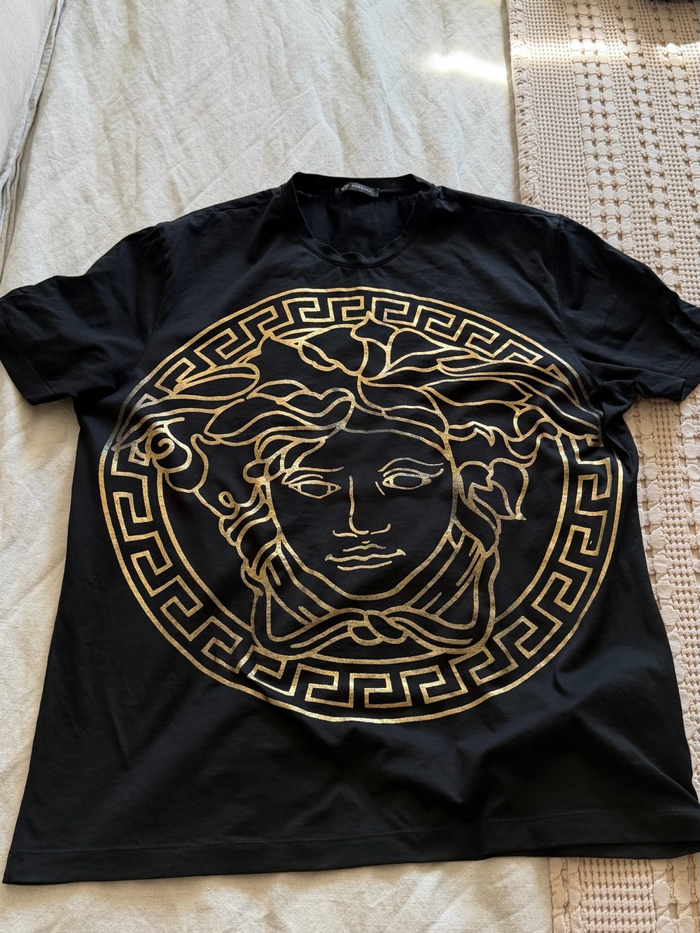 Versace Black & Gold Medusa Graphic Tee